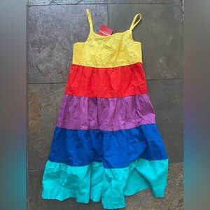 Hannah Anderson Dress Size 140 US 10 sundress new TAG  color block rainbow